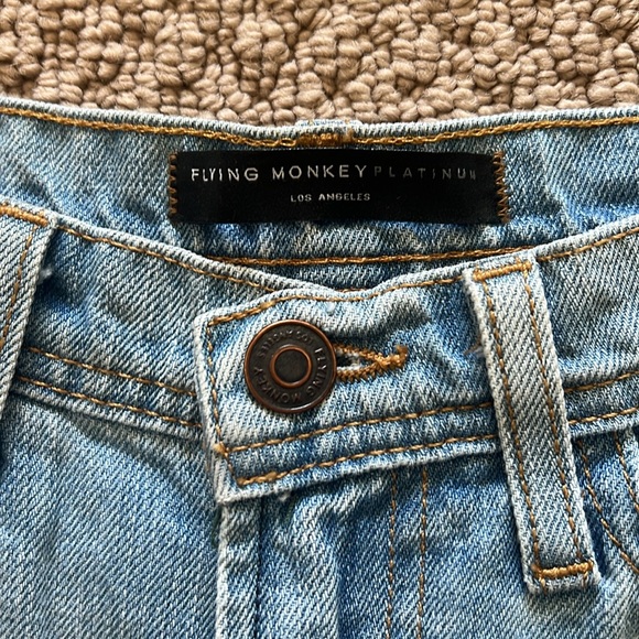 Embroidered Jean Shorts - Size 25 - Picture 3 of 5